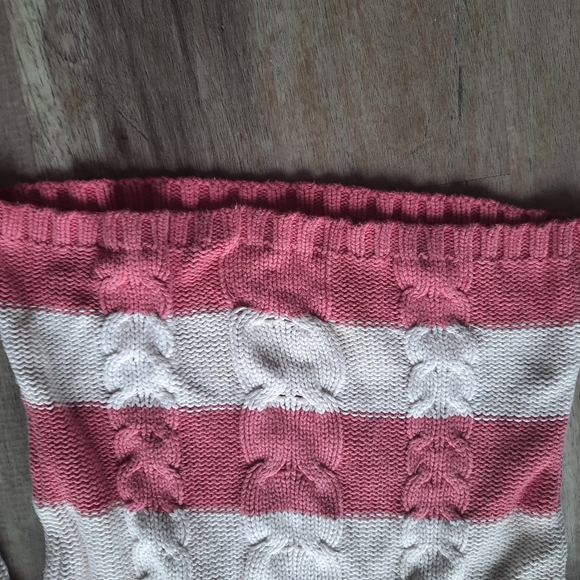 Old Navy Pink & White Striped Sweater - Picture 6 of 9